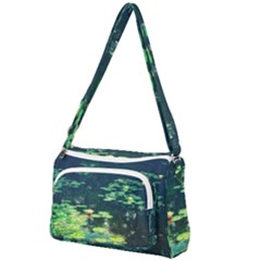 Lily Pond Ii Front Pocket Crossbody Bag by okhismakingart