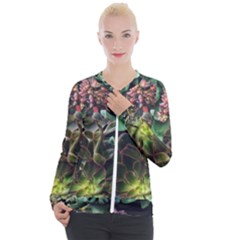 Succulents Casual Zip Up Jacket by okhismakingart