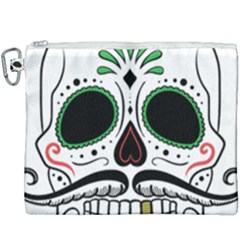 Day Of The Dead Skull Sugar Skull Canvas Cosmetic Bag (xxxl) by Sudhe