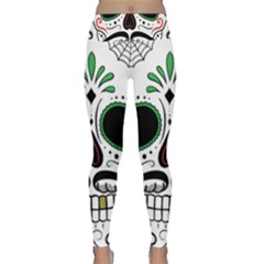 Day Of The Dead Skull Sugar Skull Lightweight Velour Classic Yoga Leggings