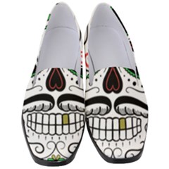 Day Of The Dead Skull Sugar Skull Women s Classic Loafer Heels by Sudhe