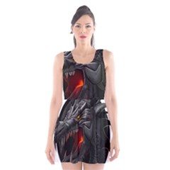 Dragon City Scoop Neck Skater Dress