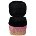 Ice Cream Pink melting background with beige cone Make Up Travel Bag (Small) View3
