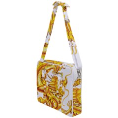 Chinese Dragon Golden Cross Body Office Bag by Sudhe