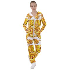 Chinese Dragon Golden Women s Tracksuit by Sudhe