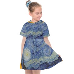 The Starry Night Starry Night Over The Rhne Pain Kids  Sailor Dress by Sudhe