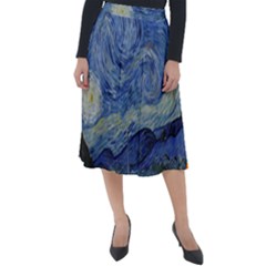 The Starry Night Starry Night Over The Rhne Pain Classic Velour Midi Skirt  by Sudhe