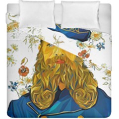 Vincent Van Gogh Cartoon Beard Illustration Bearde Duvet Cover Double Side (king Size) by Sudhe