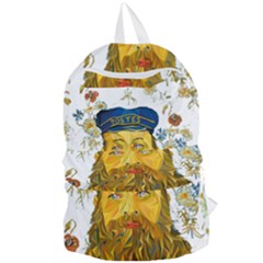 Vincent Van Gogh Cartoon Beard Illustration Bearde Foldable Lightweight Backpack