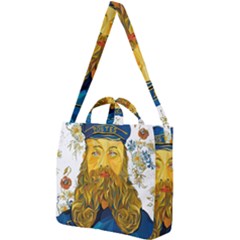 Vincent Van Gogh Cartoon Beard Illustration Bearde Square Shoulder Tote Bag by Sudhe