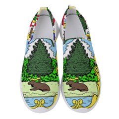 Coat Of Arms Of Maine Women s Slip On Sneakers by abbeyz71