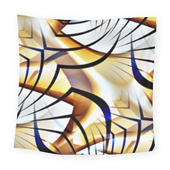 Pattern Fractal Gold Pointed Square Tapestry (large)