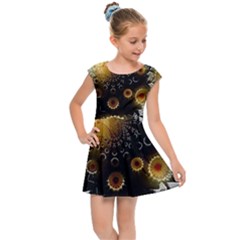 Star Mystical Fantasy Kids  Cap Sleeve Dress by Pakrebo