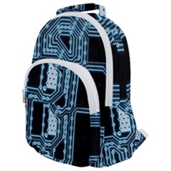 Circuit Pcb Tile Tiling Computer Rounded Multi Pocket Backpack by Pakrebo