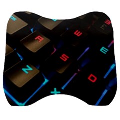 Keyboard Gamer Computer Technology Velour Head Support Cushion by Pakrebo