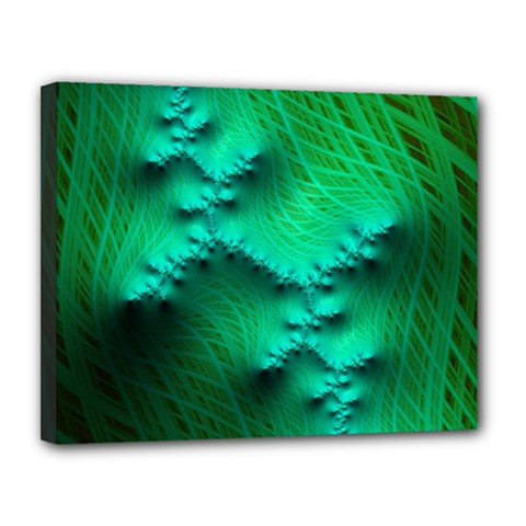 Fractal Maths Design Backdrop Canvas 14  X 11  (stretched) by Pakrebo