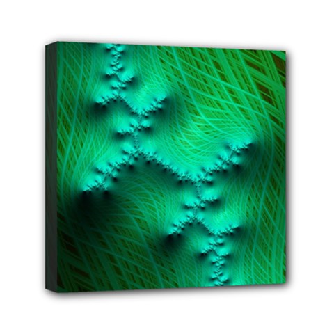 Fractal Maths Design Backdrop Mini Canvas 6  X 6  (stretched) by Pakrebo