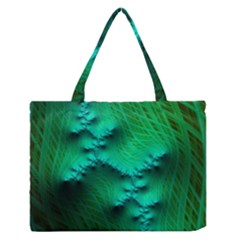 Fractal Maths Design Backdrop Zipper Medium Tote Bag by Pakrebo