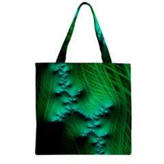 Fractal Maths Design Backdrop Zipper Grocery Tote Bag