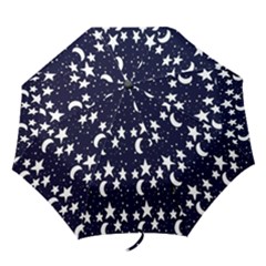 Starry Night Cartoon Print Pattern Folding Umbrellas by dflcprintsclothing