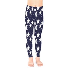 Starry Night Cartoon Print Pattern Kids  Legging by dflcprintsclothing