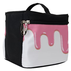 Ice Cream Pink Melting Background Make Up Travel Bag (small) by genx