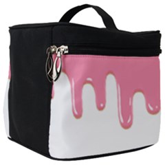 Ice Cream Pink Melting Background Make Up Travel Bag (big) by genx