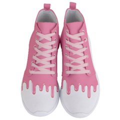 Ice Cream Pink Melting Background Men s Lightweight High Top Sneakers by genx