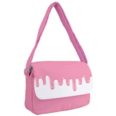 Ice Cream Pink Melting Background Courier Bag by genx