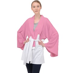 Ice Cream Pink Melting Background Velvet Kimono Robe by genx