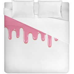 Ice Cream Pink Melting Background Bubble Gum Duvet Cover (king Size) by genx