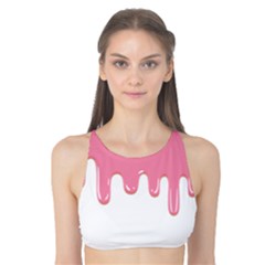 Ice Cream Pink Melting Background Bubble Gum Tank Bikini Top by genx