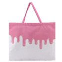 Ice Cream Pink melting background Bubble Gum Zipper Large Tote Bag View1