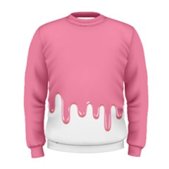 Ice Cream Pink Melting Background Bubble Gum Men s Sweatshirt by genx