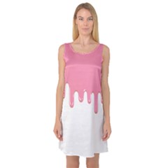 Ice Cream Pink Melting Background Bubble Gum Sleeveless Satin Nightdress by genx