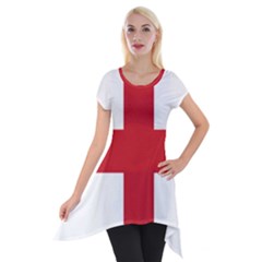 Flag Of England Short Sleeve Side Drop Tunic by abbeyz71