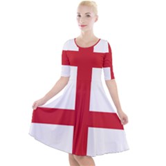 Flag Of England Quarter Sleeve A-line Dress by abbeyz71