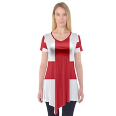 Flag Of England Short Sleeve Tunic  by abbeyz71