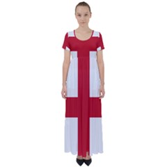 Flag Of England High Waist Short Sleeve Maxi Dress by abbeyz71