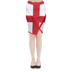 Flag Of England Midi Wrap Pencil Skirt by abbeyz71
