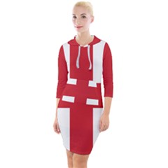 Flag Of England Quarter Sleeve Hood Bodycon Dress by abbeyz71