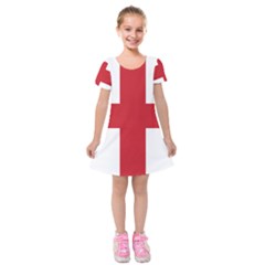 Flag Of England Kids  Short Sleeve Velvet Dress by abbeyz71