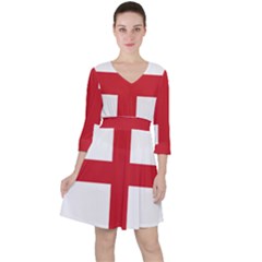 Flag Of England Ruffle Dress by abbeyz71