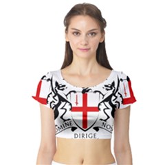 Coat Of Arms Of The City Of London Short Sleeve Crop Top by abbeyz71