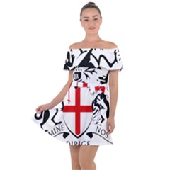 Coat Of Arms Of The City Of London Off Shoulder Velour Dress by abbeyz71