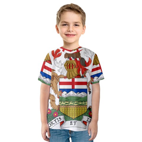 Coat Of Arms Of Alberta Kids  Sport Mesh Tee by abbeyz71