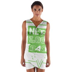 Never Look Back Wrap Front Bodycon Dress by Melcu