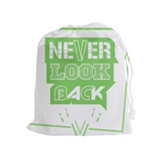 Never Look Back Drawstring Pouch (xl) by Melcu