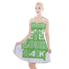 Never Look Back Halter Party Swing Dress  by Melcu