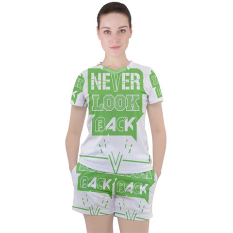 Never Look Back Women s Tee And Shorts Set by Melcu